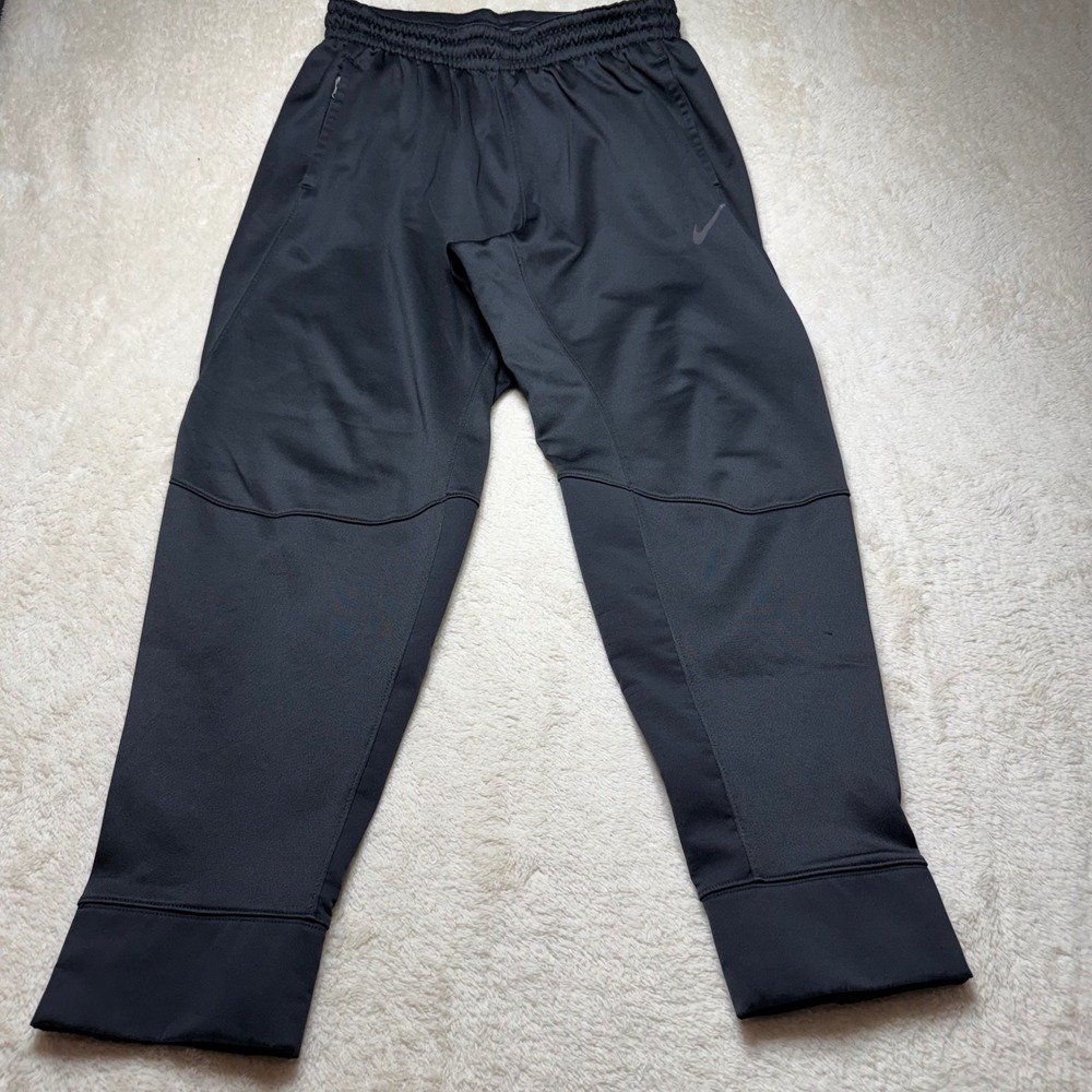 Nike Dri Fit Mens Jogger Sweatpants Black Athletic Track XL Ankle Zip